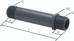 H300.9811 mamelon de tuyau G 1 -160 mm, Pic1