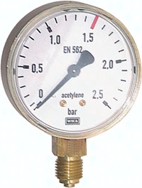 H303.0306 Schweißtechnik-Manometer 63mm, Pic1
