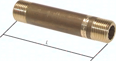 H307.2528 Rohrnippel G 1 -150mm, 16 bar Pic1